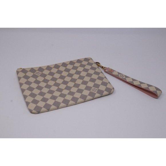 Louis Vuitton Rose Ballerine and Damier Azur Coated Canvas Studded City Pouch - Picture 2 of 15